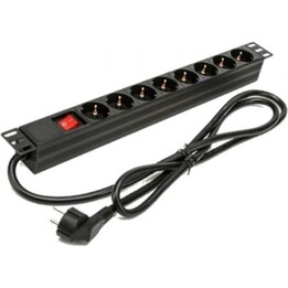 Steckdosenleiste mit Schalter Phasak BNS 1518/ 8 Steckdosen/ Schwarz