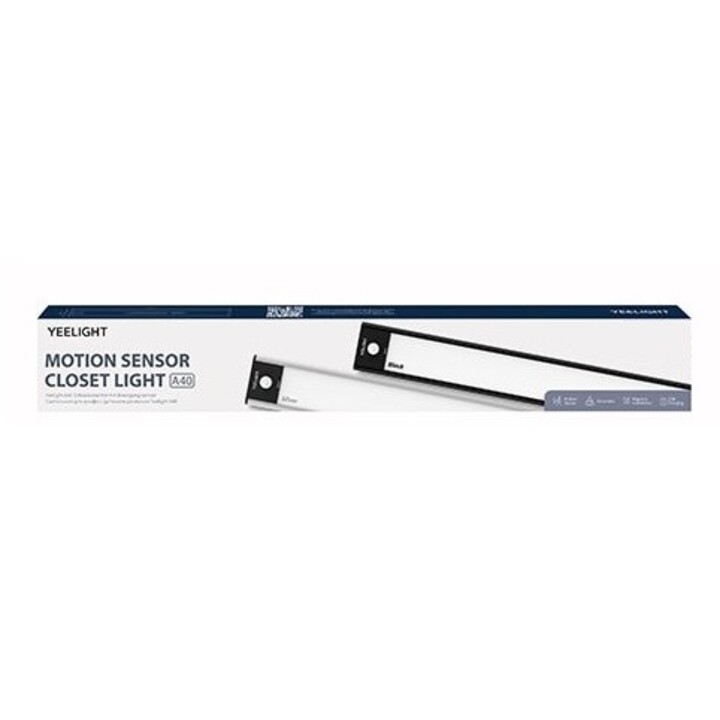 Yeelight YLCG006-B Luz LED para armario con sensor de movimiento para armario, 60 cm, 2700 K, Negro