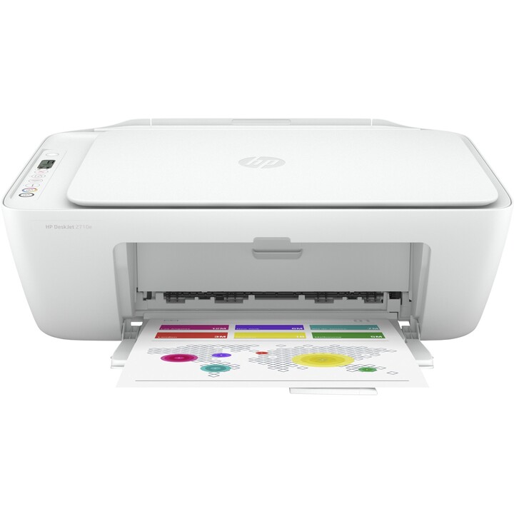 HP DeskJet HP 2710e Multifunction Printer, Colour, Home Printer, Print, Copy, Scan, Wireless HP+ C