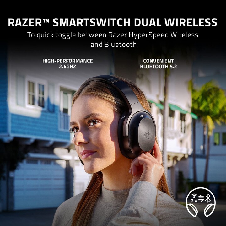Cuffie da gioco Razer Barracuda Pro (Bluetooth, circumaurale, wireless)