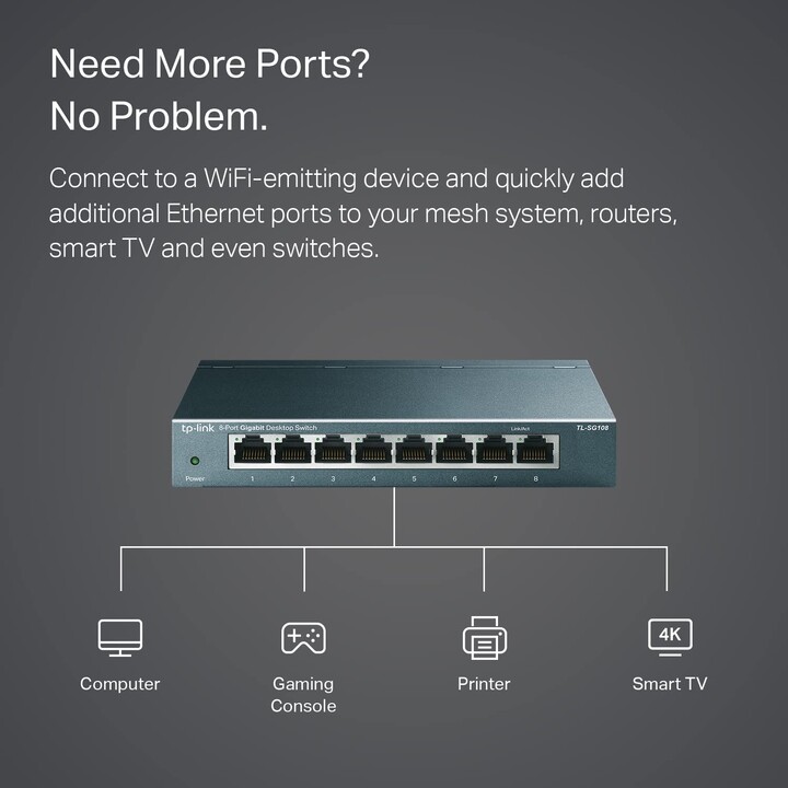 SWITCH TP-LINK 10/100/1000 8 PORTS