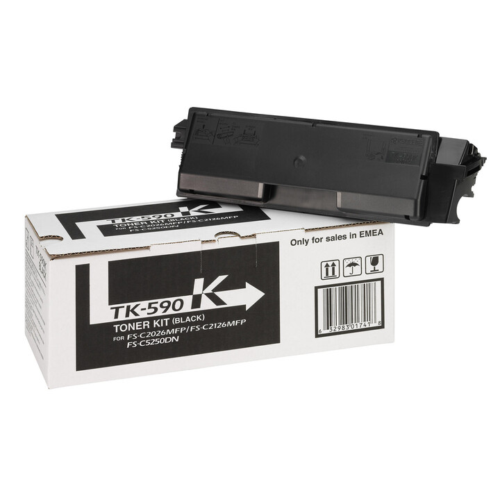 Kyocera original TK-590K toner negro 7.000 paginas (1T02KV0NL0) para ECOSYS M6026cdn/cidn, M6526cdn/cidn, P6026cdn
