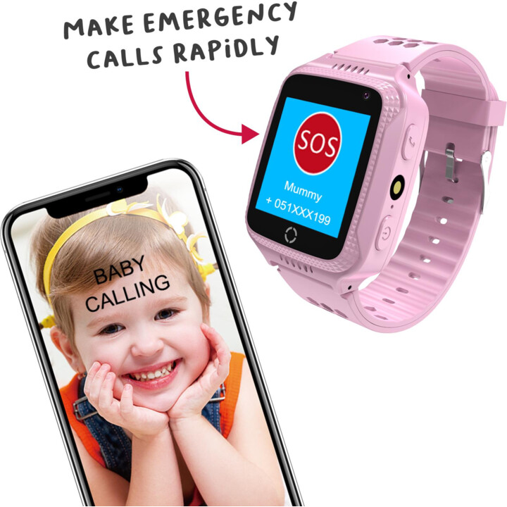 Smartwatch for kids pink