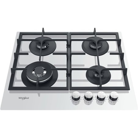 Placa de Gas WHIRLPOOL AKTL 629/WH 60cm 4 zonas Plata