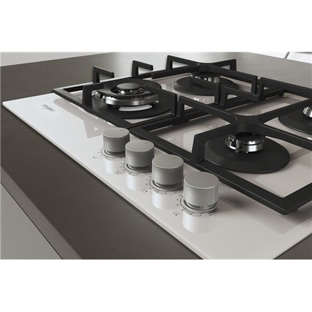 Placa de Gas WHIRLPOOL AKTL 629/WH 60cm 4 zonas Plata