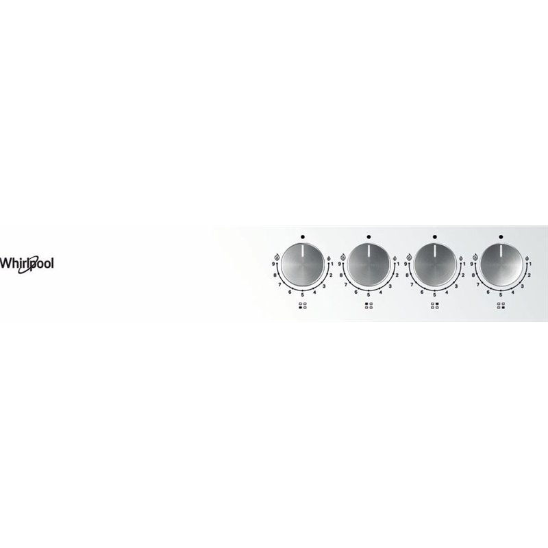 Placa de Gas WHIRLPOOL AKTL 629/WH 60cm 4 zonas Plata