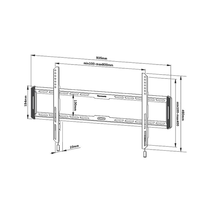 Neomounts WL30-550BL18 Soporte de pared para TV de 43 a 86 pulgadas, ultraplano, fácil de instalar, negro