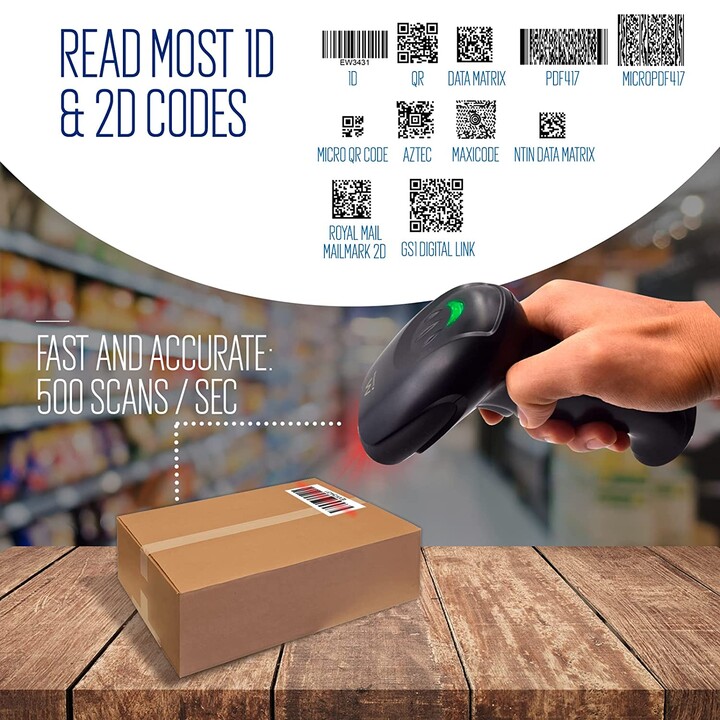 LECTOR CODIGO DE BARRAS EW3431 1D/2D INALAMBRICO