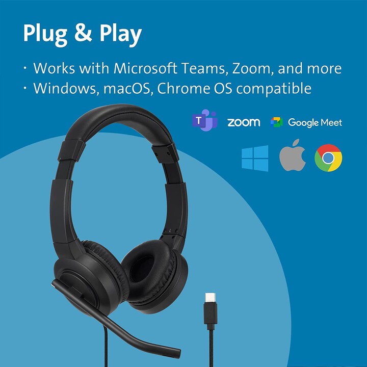 Kensington H1000 Micro-casque USB-C supra-auriculaire