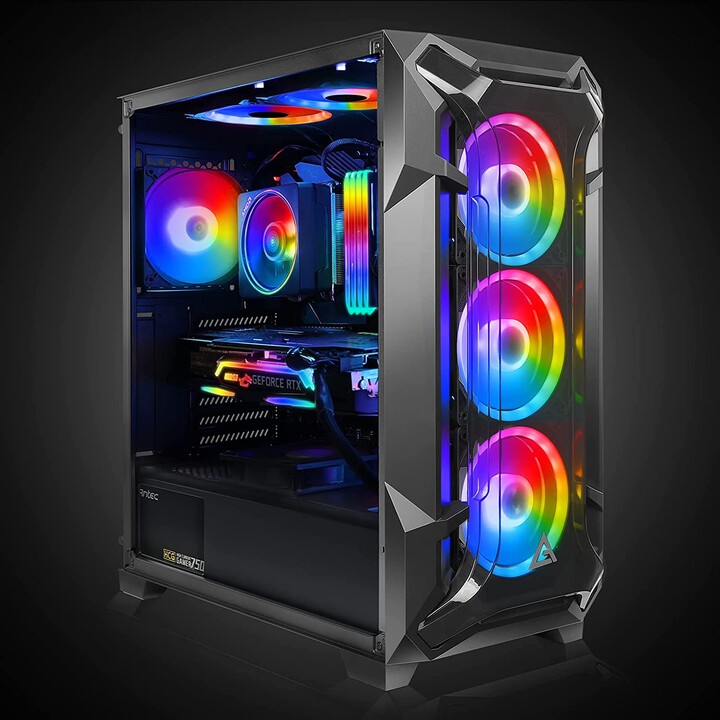 Antec DF600 FLUX Gaming Gehärtetes Glas – Gehäuse/Tower