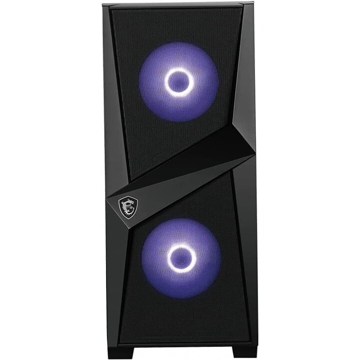 MSI MAG FORGE 100R Computer-Gehäuse Midi Tower Schwarz , Transparent