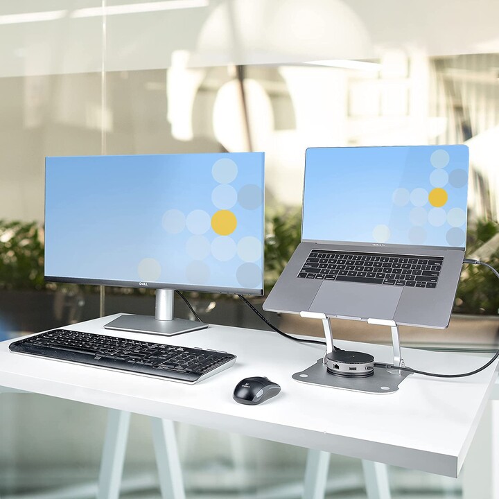 StarTech.com ADJ-LAPTOP-RISER foldable aluminum laptop stand, silver