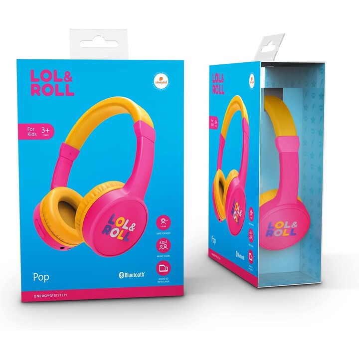 CASQUE + MICRO ENERGY CASQUE LOL&ROLL POP KIDS BLUETOOTH ROSE