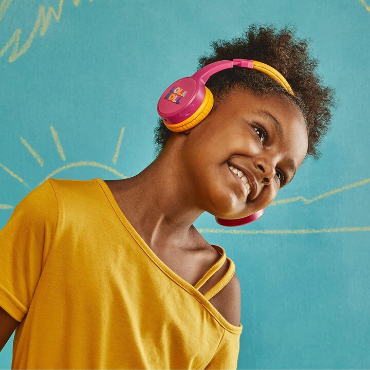 FONE DE OUVIDO + MIC FONE DE OUVIDO DE ENERGIA LOL&ROLL POP KIDS BLUETOOTH ROSA