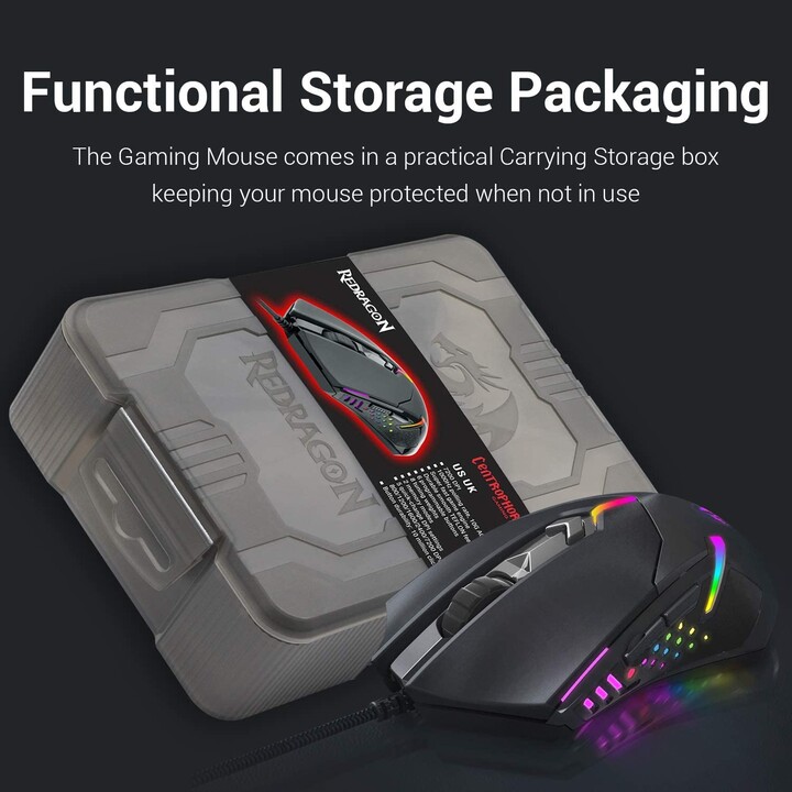 Redragon Centrophorus Gaming 7200 Dpi RGB Schwarz