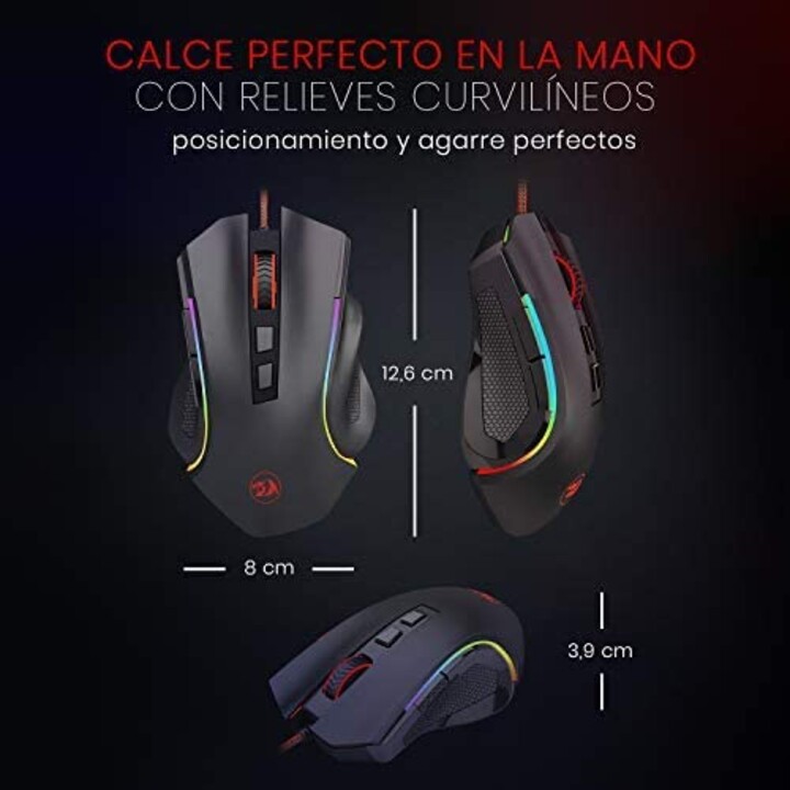 Redragon Griffin Gaming 7200 Dpi RGB Black