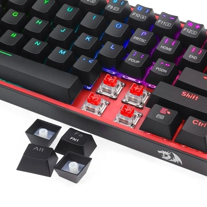 Redragon K616 FIZZ Pro Gaming Wireless RGB Red Switch Black