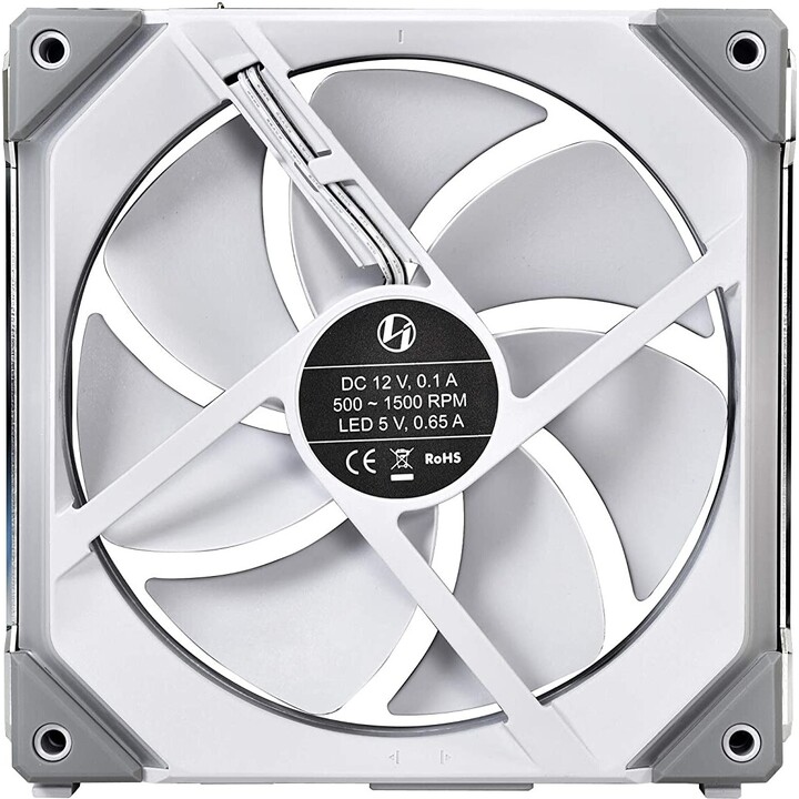 Lian Li UNI Fan SL140 RGB PWM (Dual Pack) Blanco - Ventilador 14 cm