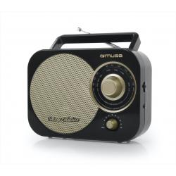 Muse M-055 RB Portátil Analógica Negro, Oro