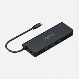Approx APPC53 USB-C-Dockingstation 8-in-1 HDMI 4K grau