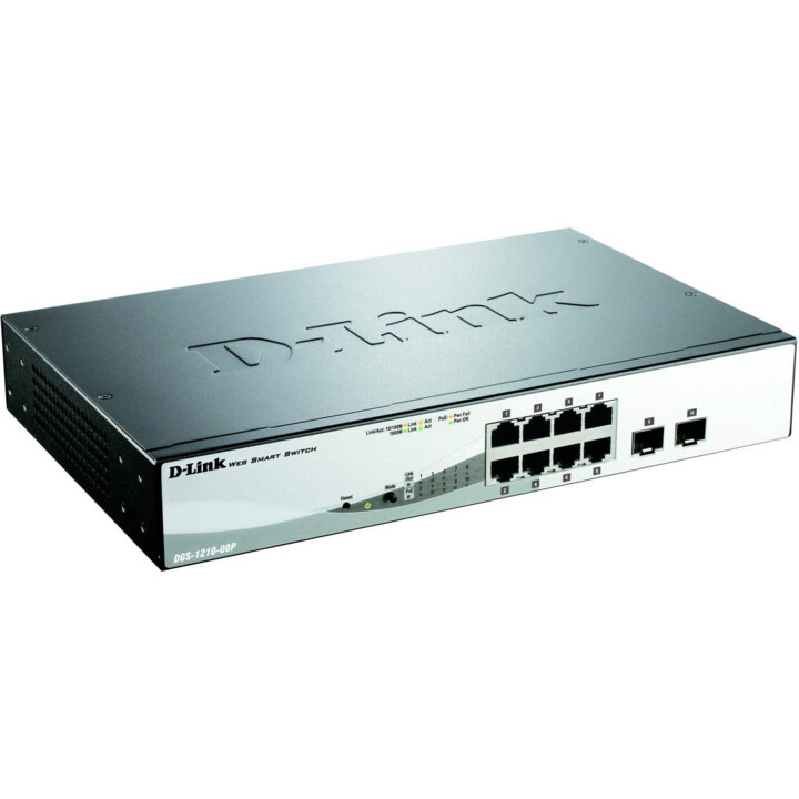 D-link-8 portas 10/100/1000 Gigabit PoE Interruptor Inteligente