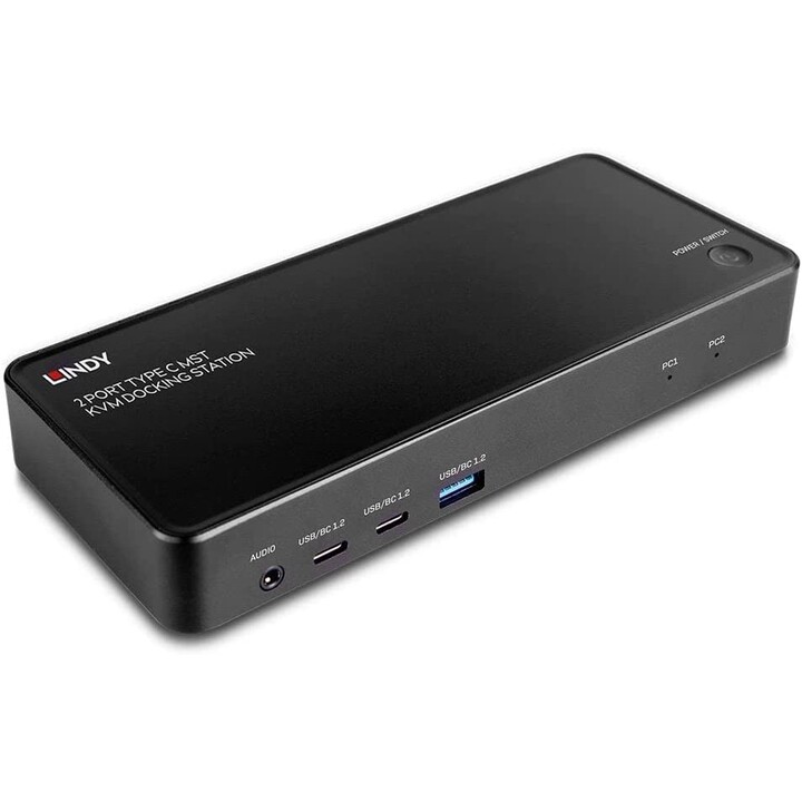 Lindy 43202 station d’accueil KVM MST Type C 2 ports, noire