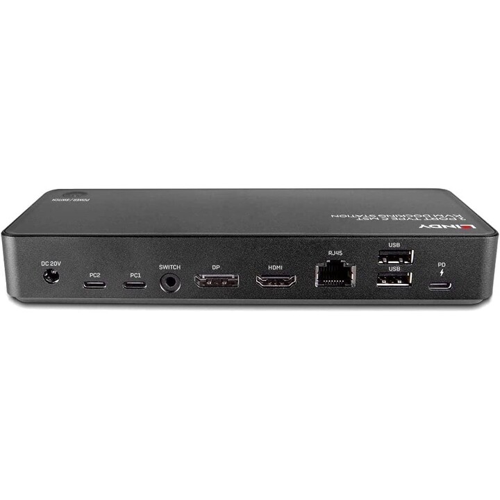 Lindy 43202 station d’accueil KVM MST Type C 2 ports, noire