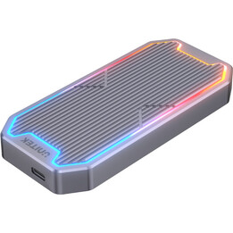 UNITEK CAIXA USB-C M.2 SSD NVME/SATA, 10 GB RGB