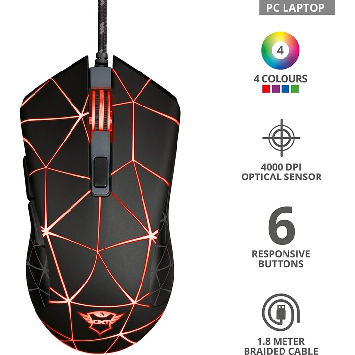 Trust Gaming GXT 133 Locx Mouse Black