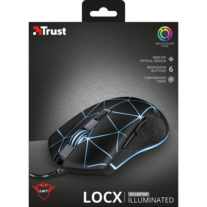 Trust Gaming GXT 133 Locx Mouse Preto