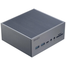 Lindy DST-Pro 100XT estação de ancoragem para portátil USB-C 4K cinzento