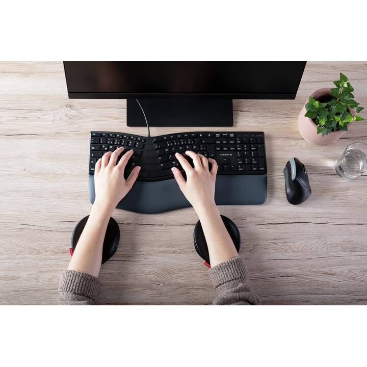 CHERRY SLIDEPAD ERGO reposabrazos ergonómico negro