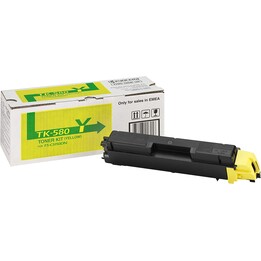 Kyocera Original TK-580Y Toner gelb 2.800 Seiten (1T02KTANL0)fürECOSYS P6021cdn, FS-C5150DN