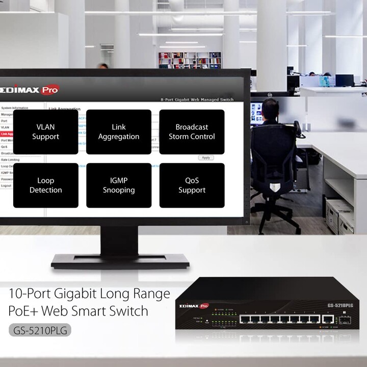 Switch EDIMAX GS-5210PLG
