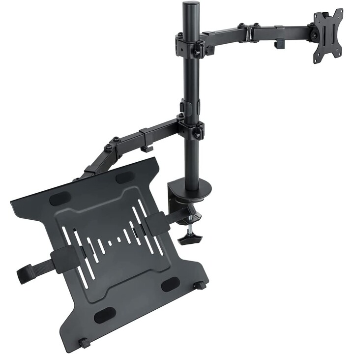 TooQ DB1200TN-B supporto da tavolo per monitor e portatile nero