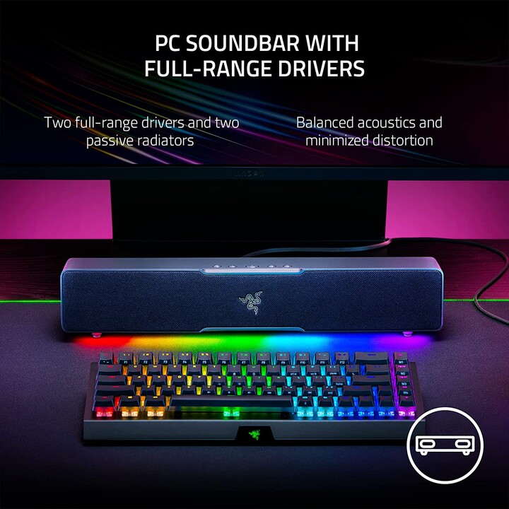 Razer Leviathan V2 XP - Soundbar Bluetooth senza subwoofer (Bluetooth 5.0, USB-C)