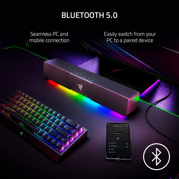 Razer Leviathan V2 XP - Soundbar Bluetooth senza subwoofer (Bluetooth 5.0, USB-C)