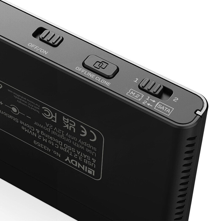 Lindy 43359 Docking Station para Discos Rígidos USB 3.2 Gen 2 (3.1 Gen 2) Type-C Preto