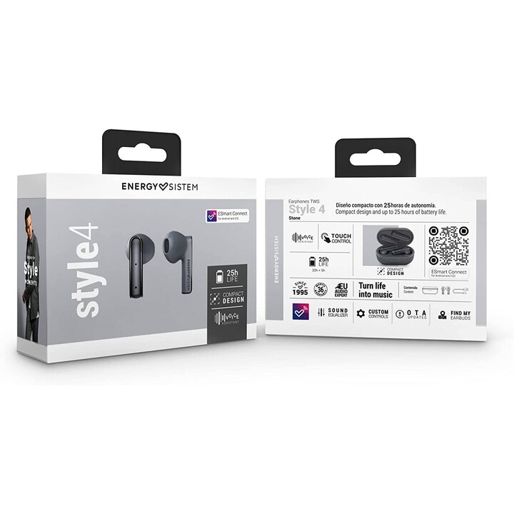 CASQUE IN-EAR + MICRO ENERGY STYLE 4 TWS BLUETOOTH STONE
