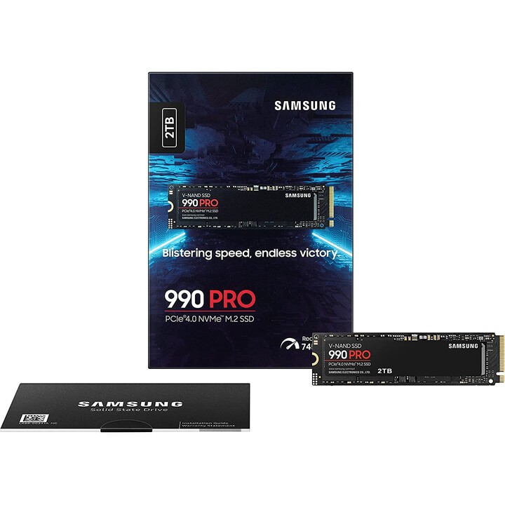 Samsung 990 Pro - 2 To (SSD interne, NVMe, M.2, MZ-V9P2T0BW)