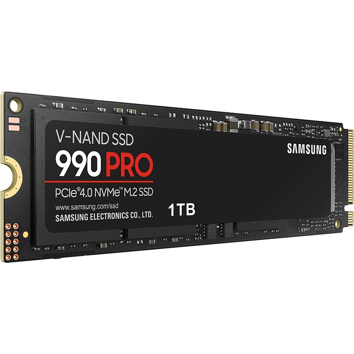 Samsung 990 Pro - 1 TB (SSD interno, NVMe, M.2, MZ-V9P1T0BW)