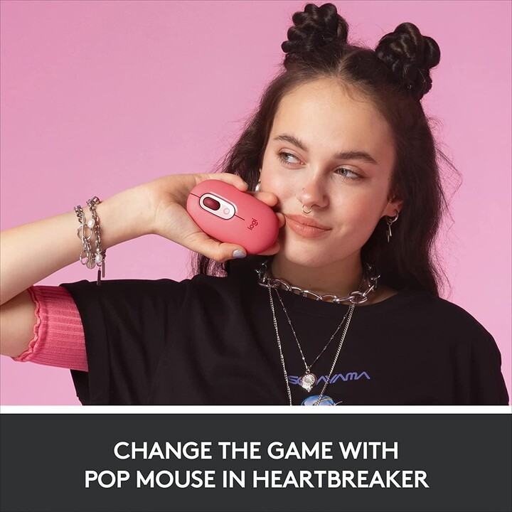 Mouse Logitech Pop Heartbreaker Rose (910-006548)
