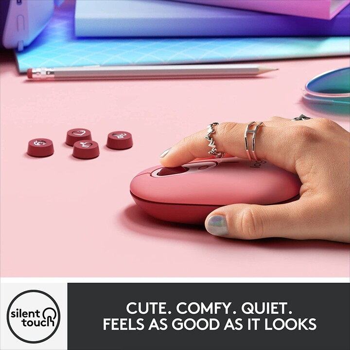Ratón Logitech Pop Heartbreaker Rosa (910-006548)