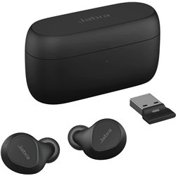 Jabra Evolve2 Buds UC Headset intra-auricular (Bluetooth, sem fio, USB-A, estojo de carregamento, base de carregamento sem fio)