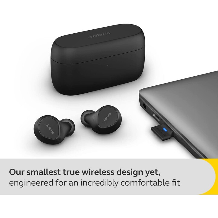 Jabra Evolve2 Buds UC Headset In-Ear (Bluetooth, wireless, USB-A, charging case, wireless charging pad)