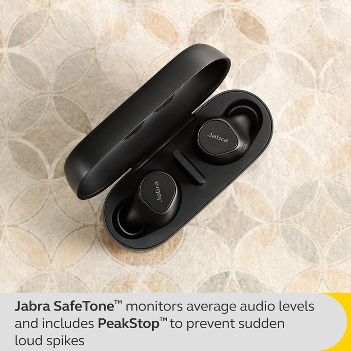 Jabra Auriculares internos Evolve2 Buds UC (Bluetooth, inalámbrico, USB-A, estuche de carga, almohadilla de carga inalámbrica)