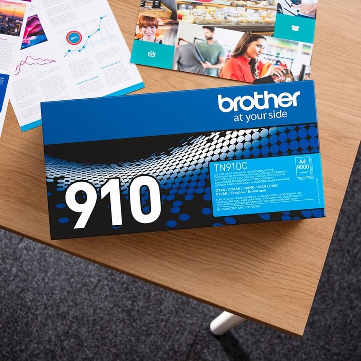 Brother Original TN910C toner cyan 9 000 pages (pour HL-L9310CDW/T/TT)(TN910C)