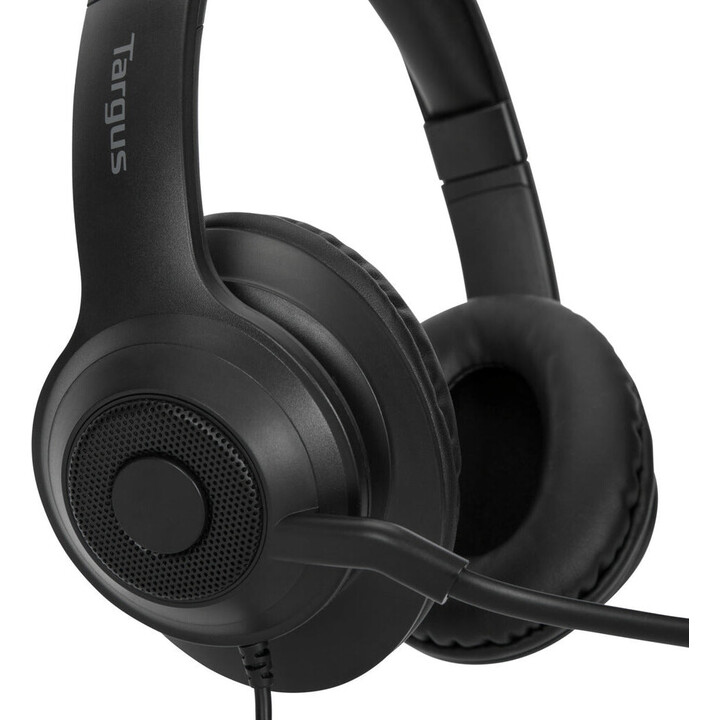 Targus AEH102GL casque Avec fil Arceau Appels/Musique USB Type-A Noir