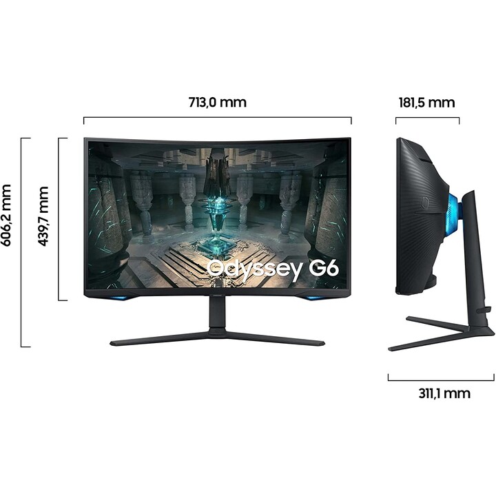 Samsung Monitor 32" Led Qhd Curved Schwarz