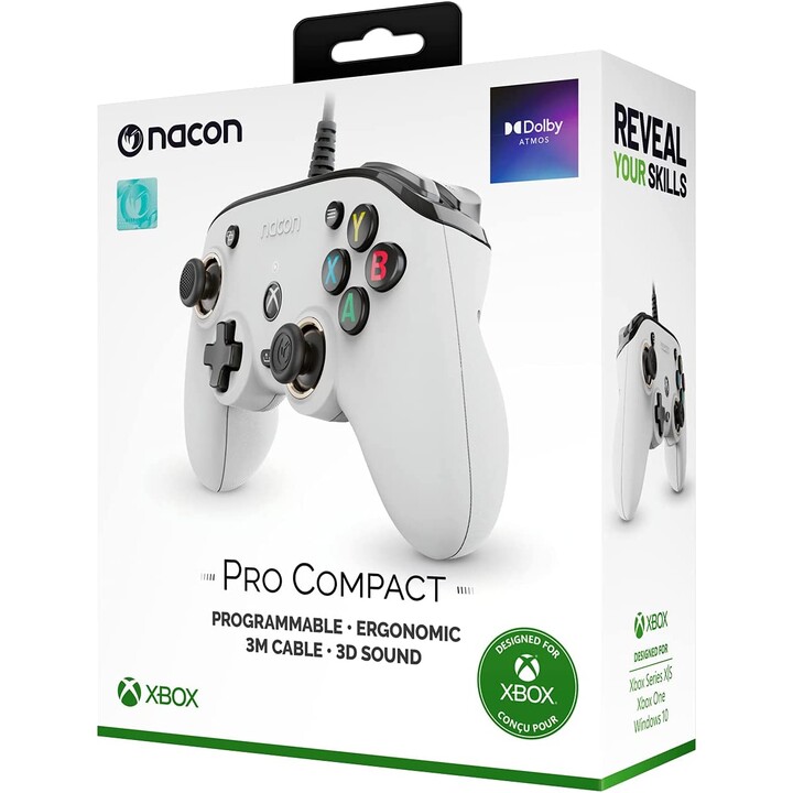 MANDO CON CABLE NACON PRO COMPACT BLANCO XBX